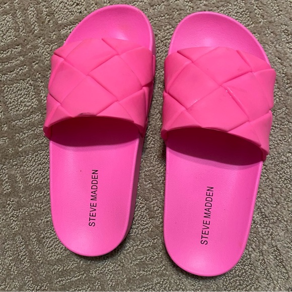 {Steve Madden} Soulful Slide Sandals- Pink- Size 5 - Picture 3 of 16